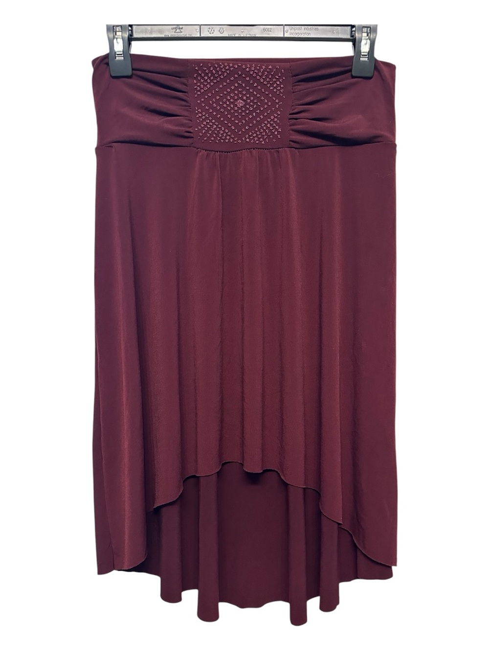 Vintage Y2K Tempted Wine High-Low Skirt with Beaded Waist Size Small